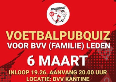 VRIJDAG 6 MAART JUBILEUM PUBQUIZ VOOR BVV FAMILIE