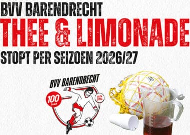 BVV BARENDRECHT STOPT MET THEE EN LIMONADE IN DE RUST